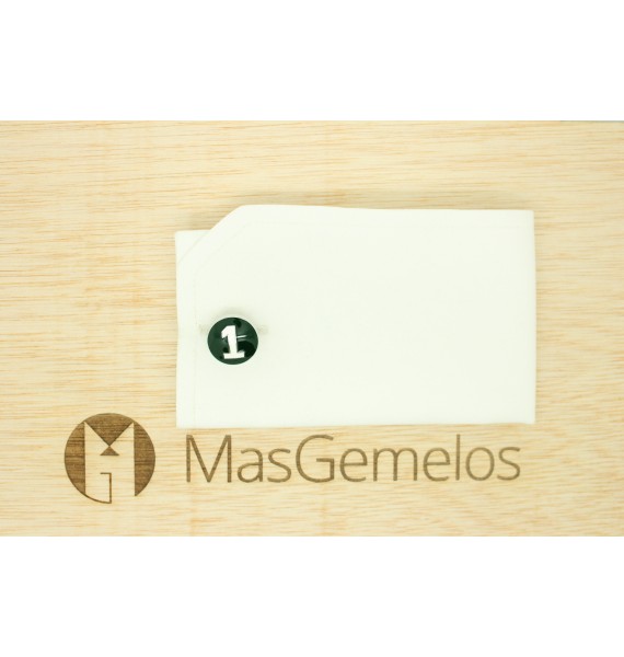 gemelos personalizados numero 1 verde de skultuna para camisa