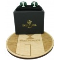Silver Racer Skultuna Cufflinks - Green 