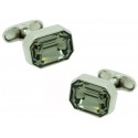 Gemelos para camisa Swarovski Gris 