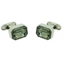 Gemelos de Swarovski Gris para camisa boda