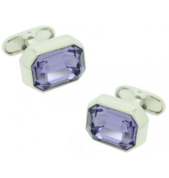 Gemelos para camisa Swarovski Morado 