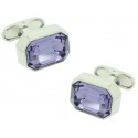 Lavender Swarovski Cufflinks 