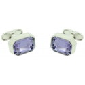 gemelos para boda Swarovski Morado de camisa