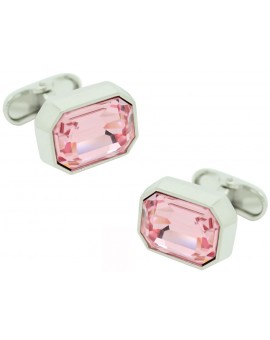 Pink Crystal Gemstone Cufflinks