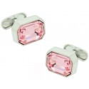 Gemelos para camisa Swarovski Rosa 