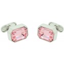 Pink Swarovski Cufflinks 
