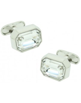 Gemelos para camisa Swarovski Blanco