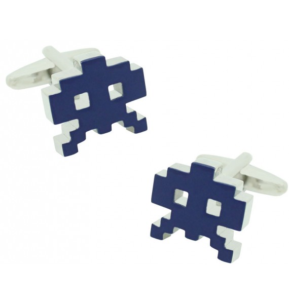 gemelos personalizados space invaders azul 
