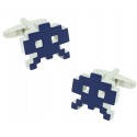 gemelos personalizados space invaders azul 