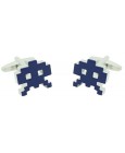 gemelos personalizados space invaders azul 