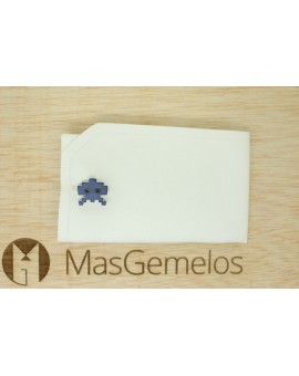 gemelos icono azul a medida space invaders para boda