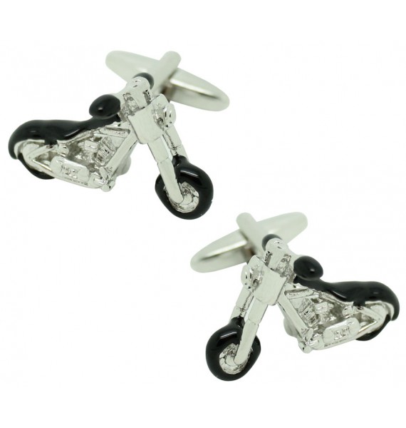 3D Harley Chopper Motorcycle Cufflinks 