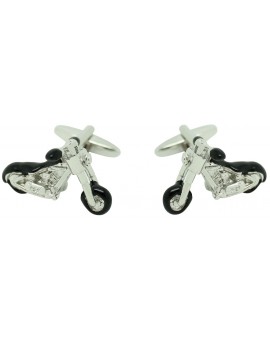 3D Harley Chopper Motorcycle Cufflinks  2
