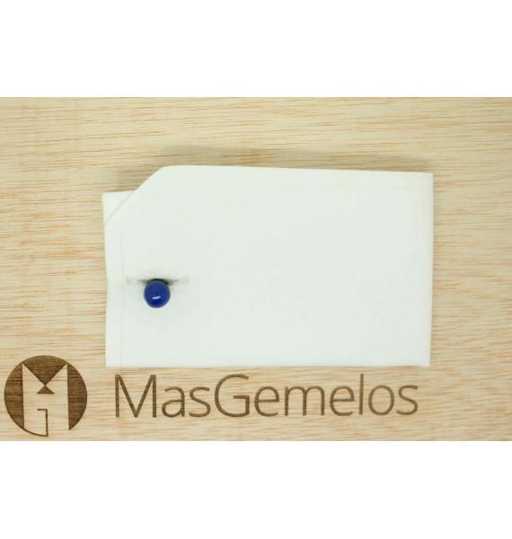 Blue Enamel Ball Cufflinks 