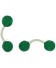 Green Enamel Ball Cufflinks 