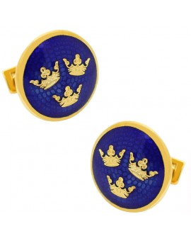 Gemelos camisa Skultuna Tres Coronas Dorado - Large