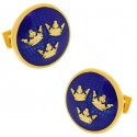 Gemelos camisa Skultuna Tres Coronas Dorado - Large