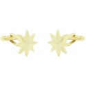 Eight-Point Golden Military Star Cufflinks