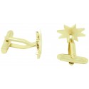 Eight-Point Golden Military Star Cufflinks