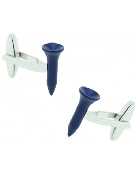 Blue Golf Tee Cufflinks 