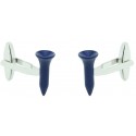 gemelos personalizados golf de tee esmaltado azul