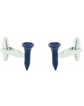 Blue Golf Tee Cufflinks 