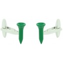 Green Golf Tee Cufflinks 