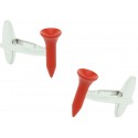 Red Golf Tee Cufflinks 