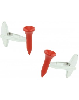 Red Golf Tee Cufflinks 
