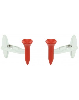 Red Golf Tee Cufflinks  2