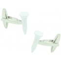 gemelos para camisa tee golf blanco