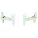 White Golf Tee Cufflinks 
