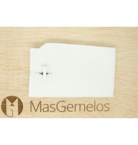 White Golf Tee Cufflinks 