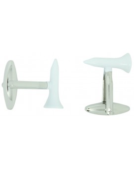 White Golf Tee Cufflinks 
