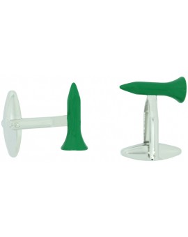 Green Golf Tee Cufflinks 