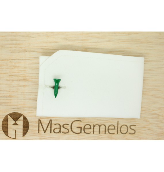 gemelos personalizados tee de golf verde