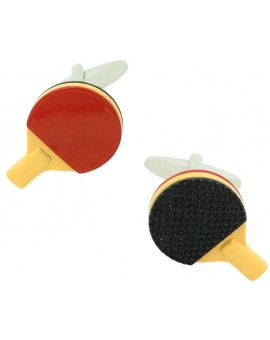 gemelos para camisa raqueta ping pong esmaltado