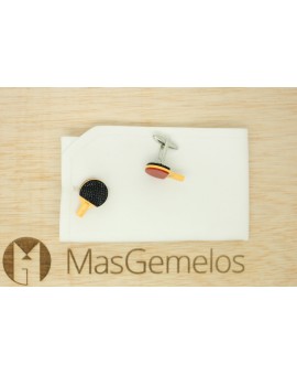 gemelos raqueta ping pong para camisa color