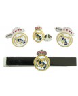 Real Madrid Cufflinks,Tie Bar and Pin Gift Set