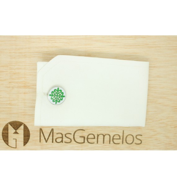 gemelos a medida escudo orden militar alcantara color verde