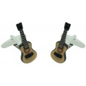 Colored 3D Spanish Guitar Cufflinks 