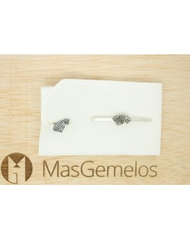 PREMIUM Sterling Silver Stark House Cufflinks and Tie Bar 2