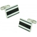 Black and White Rectangular Tommy Hilfiger Cufflinks