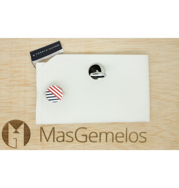 gemelos para camisa tommy hilfiger redondos bandera USA