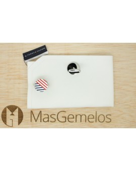 gemelos para camisa tommy hilfiger redondos bandera USA
