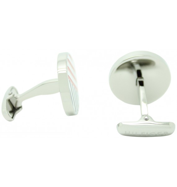 Striped Round Tommy Hilfiger Cufflinks