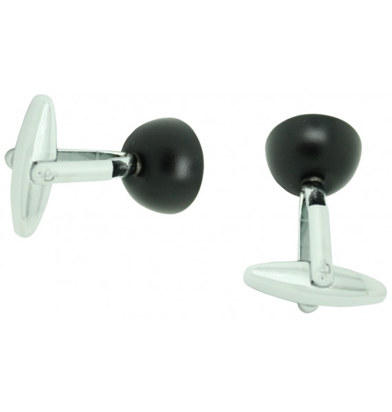 3D Gear Lever Black Cufflinks 