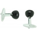3D Gear Lever Black Cufflinks 