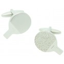 Silver Table Tennis Racket Cufflinks 