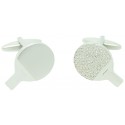 Silver Table Tennis Racket Cufflinks 